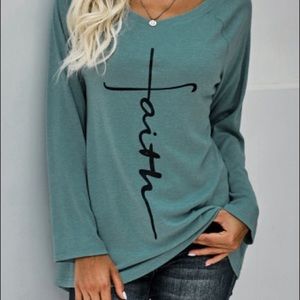 “Faith” oversized tunic NWT